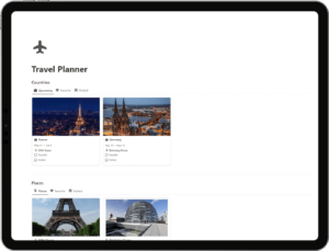 Notion Travel Planner Template
